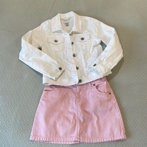 🌸White & Pink Denim🌸